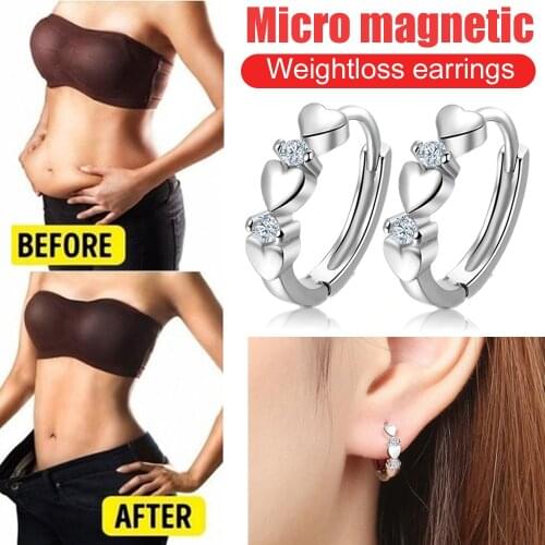 1 Pair Slimming Earrings Women Weight Loss Anti Cellulite Slim Products Love Heart-shaped Earrings Health Care Slimming Jewelry