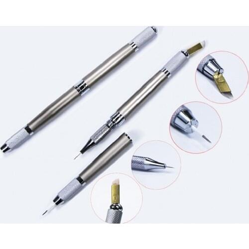 10pcs Professional Tebori Microblading pen for permanent makeup machine Golden Manual eyebrow pen Make up tattoo kit