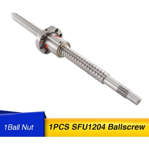 Free shipping Rolled Ballscrew SFU1204 + ball screw nut + End processing can Choose length for CNC parts