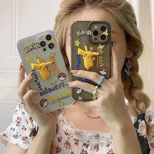 Pokemon Pikachu Phone Cases for Apple IPhone 7 8 Plus X XS Max XR 11 Pro Max Anime Cartoon Phone Covers PC Cases Birthday Gifts