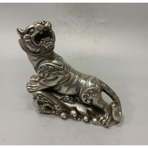 China White copper tiger crafts statue