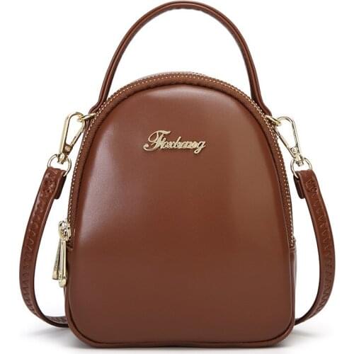 High-Quality NEW Women Handbag Leather Small Mobile phone Bag Women Shoulder Bag Female Zipper Handbag Girls Fashion Women Bags