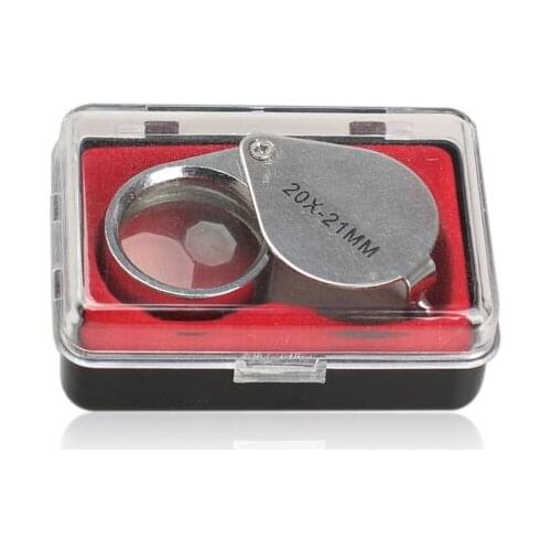 Mini 20 x 21mm Eye Magnifying Glass Magnifier with Case Great product for Jeweler Loupe Eye Magnifier Magnifying Glass Triplet