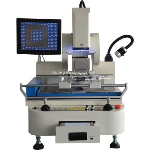 2020 LY G900A semi automatic 3 zones big area hot air soldering station 220V 9600W with tube type pre heating bga reballing kit