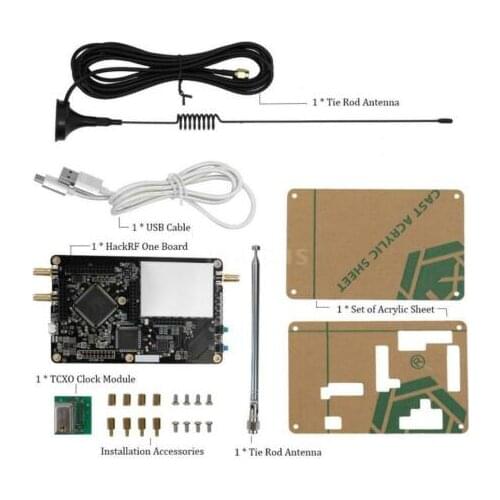 HackRF One SDR Platform Software Defined Radio + USB + Cover + Antenna +TCXO