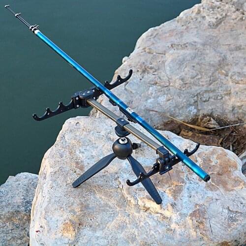 Portable Adjustable Ice Fishing Pole Bracket Fish Rod Holder Stand Accessory
