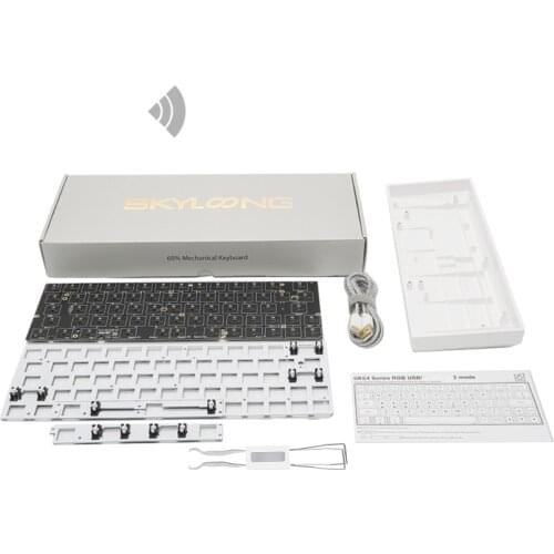 GK64XS Hot Swap Programmable Bluetooth Mechanical Keyboard Pcb Custom Kits RGB Switch Type-c Usb Port Module suit GH60