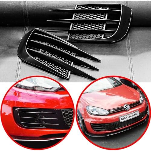 For VW Volkswagen Golf 6 MK6 VI GTI R R20 ABS Fog Lamps Shade Car Front Fog Light Hoods Eyebrow Eye Wind Knife Cover Trim