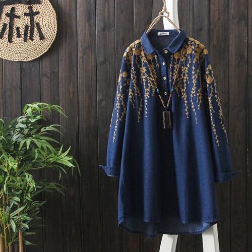 Синие блузки QPFJQD China At AliExpress