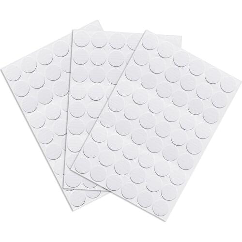 Uxcell Self-adhesive Screw Hole Stickers,3-Table Self-adhesive Screw Covers Caps Dustproof Sticker 21mm 54 in 1 White Maple Wood