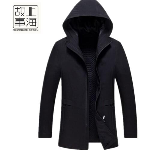 Мужские тренчи с капюшоном Shanghai Story China At AliExpress