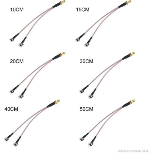 SMA-Female To Double-TS9 Male Adapter Splitter Combined Pigtail Cable RG316 RF Wire for Wifi Device 10/15/20/30/40/50cm Dropship