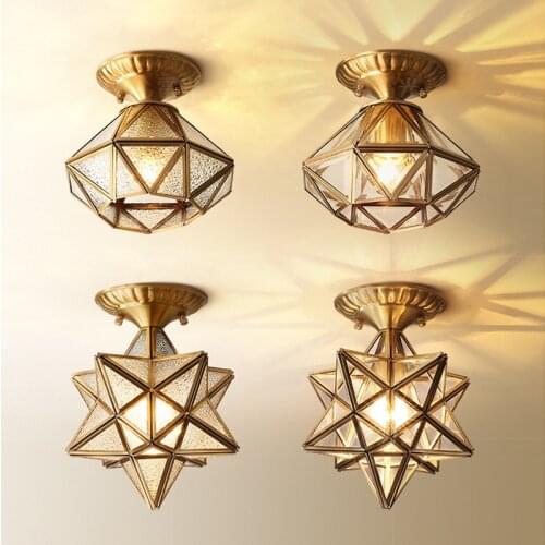 Nordic Star Aisle Light Corridor Light Simple Modern Creative Surface Mounted Diamond-Shaped Balcony Ceiling Lights E27