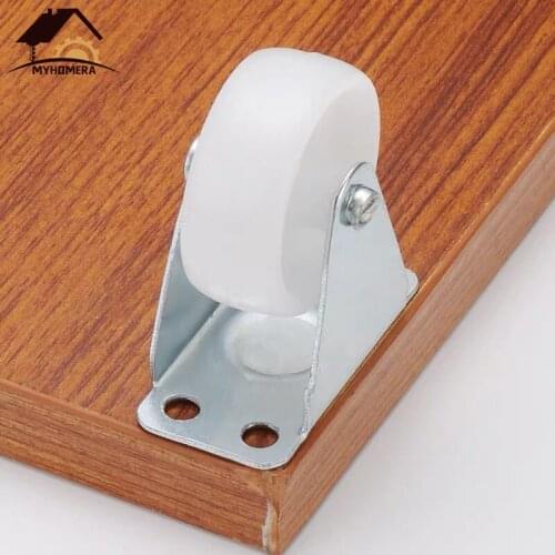 2Pcs Myhomera 20KG Universal Swivel Casters 1.4" Furniture Wheel Castor PP Nylon Roller Wheels Platform Trolley Drawer Board DIY