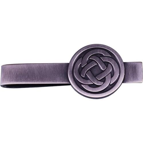 Vintage celtic knot tie clip antique Irish good luck jewelry