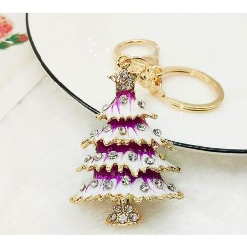 Explosive Christmas Tree Series Keychain Toy Imitation brick embellishment Metal Material Fashion female bag pendant accessories