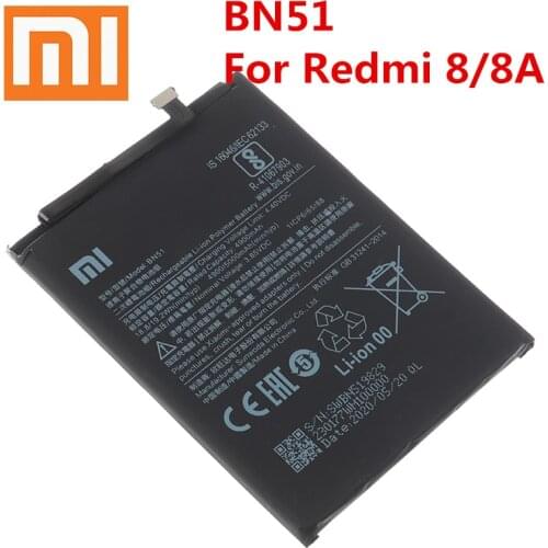 Xiao Mi Original Battery BN51 5000 mAh for Redmi 8/8A High Quality Phone Replacement Batteries
