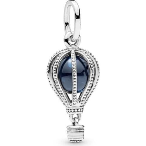 GChic Blue Hot Air Ballon Travel Charm Beads Fit Original Pandora Bracelet Fashion Women Bracelet Charms for Jewelry Making Gift