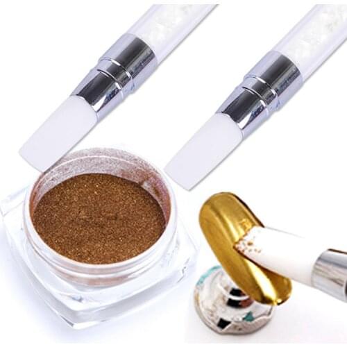 1PC Dual-Ended Nail Art Silicone Sculpture Pen Nails Art Tools Carving DIY Painting Glitter Rhinestone Acrylic Manicure Dotting