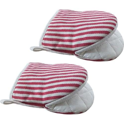1pc Cotton Microwave Oven Gloves Kitchen Cooking Microwave Oven Mitts Heatproof Non-Slip Potholders Baking Gloves