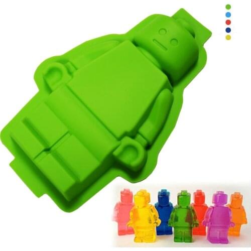 1PC Fondant Silicone Cake Lego Mold Super Big Robot Mould Sugar Decorating Tools 30X19.5X5CM Kitchen Candy Bar Large Chocolate