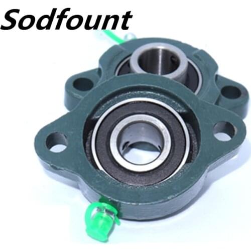 1pcs CNC Outer spherical bearing with short foot diamond bearing seat SBLF 201 202 203 204 205 206 207