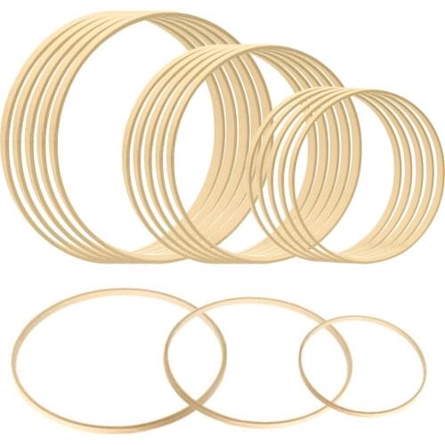 10pcs DIY Dream Bamboo circle Catcher Ring Round Wooden Floral Hoop Wreath Crafts Tools Plant Flower Wreath House Wedding Decor