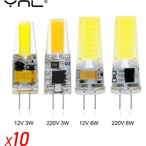 LED G4 COB Lamp AC DC 12V 220V 3W 6W Mini Dimming G4 LED Bulb Lampada LED Lighting Replace Halogen Spotlight Chandelier LED Lamp