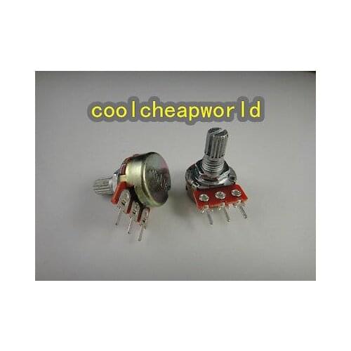 20pcs B100K Potentiometer Pots Linear Shaft 20mm