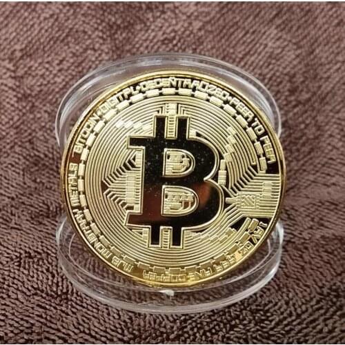200pcs Plated A Coin BTC Bitcoin Coin Collection Art Toy Gift Collection Physical Coin Collection Toy