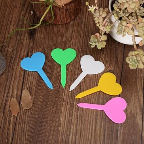 30PCS Heart-shaped label succulents thickened gardening waterproof plastic label Garden Stake Plant Labels garden Accessories