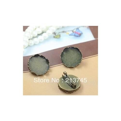 Free shipping Irregular crown cameo brooch blank fit 20mm brooch base finding,safety brooches tray The factory price