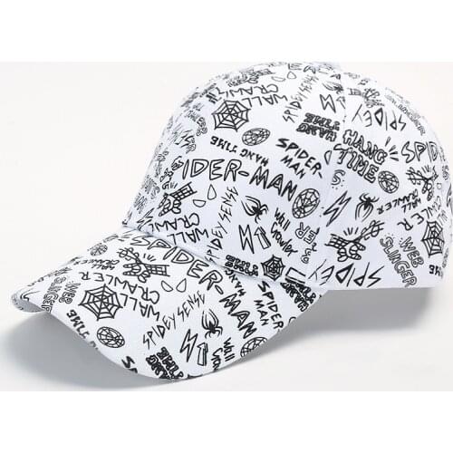 Letter Graffiti Printed Baseball Cap Men Women Adjustable Gorras Sun Hat Summer Street Dance Hip Hop Cap Couples Snapback Hats