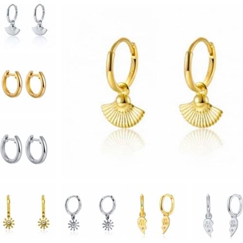 BOAKO Ins Geometry Earrings For Women 925 Sterling Silver Earrings Dangle Piercing Jewelry Ear Cuffs Pendientes Kolczyki #10.7