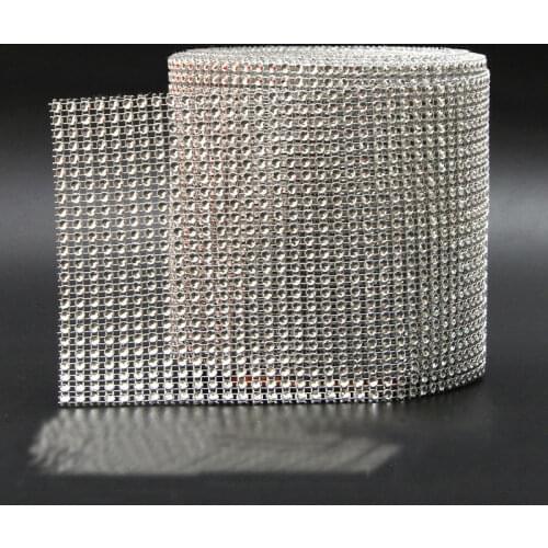 10yards 24Rows rhinestones Chain cup Chain Rhinestone Mesh Trimming Hollow Imitation crystal for DIY Wed Ornament accessories