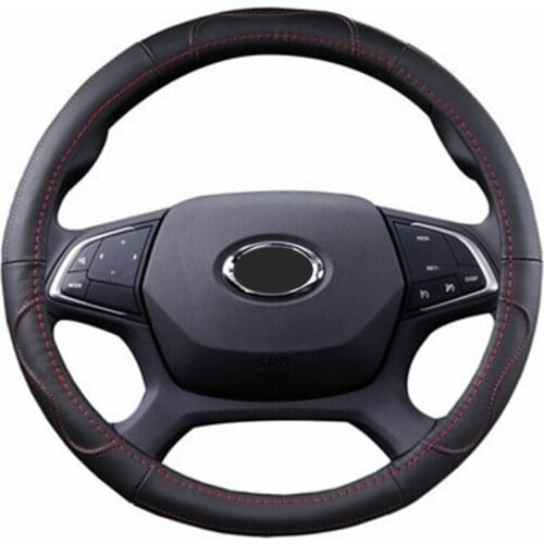Car Steering Wheel Cover Leather Case Accessories 38/36/37/39/40cm for Ford Focus 2 Mercedes Audi BMW Opel AstraKia Nissan lada