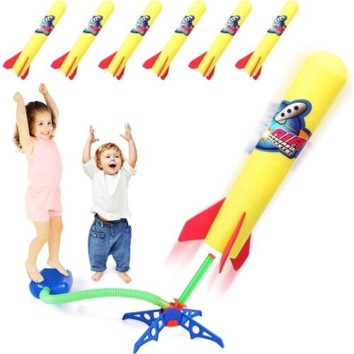 Kids Rocket Launcher Toys Children Stomp Air Power Rocket Model Child Indoor Outdoor Sports Games Skyrocket Boys Girls Gift