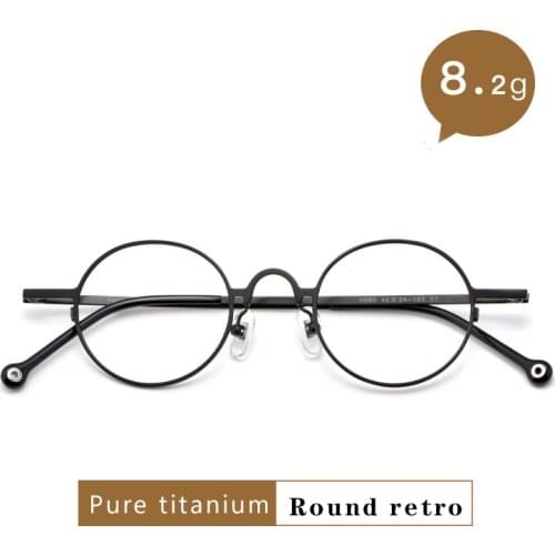Men Eyewear Optical Glasses Frame Prescription High Degree Small Women Round Eyeglasses Titanium Light Weight Spectacles Gafas