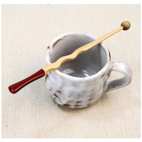 [House] original product exported to Japan handmade wooden stirring stick tea round wood coffee stirring stick