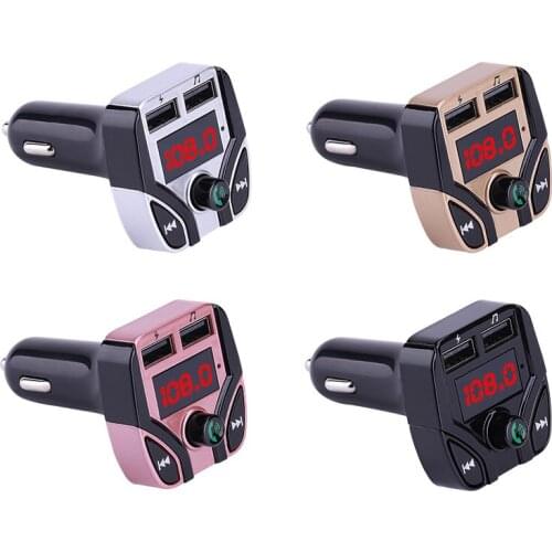 Portable Multifunction Car Mp3 Music Player Transmitter with Handsfree FM 2 USB Port ND998