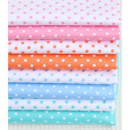 DIY Wave Point Pattern Twill Cotton Fabric Bundle Sewing Quilt fabric Crafts for Handmade Sheet Pillowcase Curtain Tablecloth