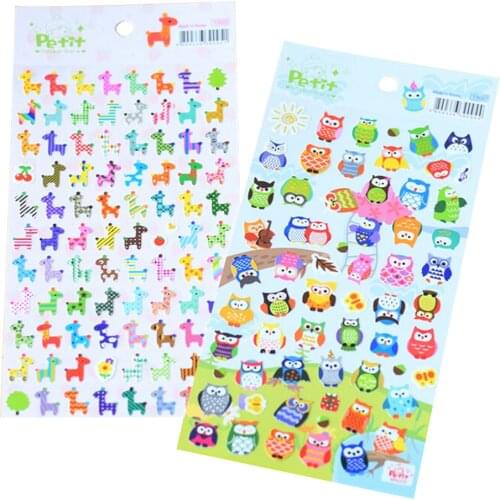 Cartoon Owl Giraffe Animals Memo Stationery Sticker Paper Stickers For Diary Planner Mobile Decorative Bubble School Supplies