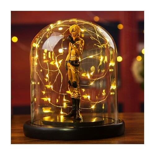 [New] Japan Anime One Piece Roronoa Zoro/Vinsmoke Sanji model Action Figure Lighting Room decoration toy baby kids best gift