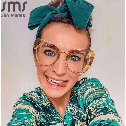 2021 New Cat Eye Glasses Women Men Computer Eyeglasses Optical Eye Glasses Anti-blue Light Sunglasses Eyewear UV400