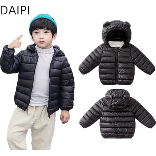 Autumn Winter Girl Clothes Infant Childrens Clothing for Boys Coat Baby Girls Light Down Coats Hoodie Cute Boys Jacket Kids