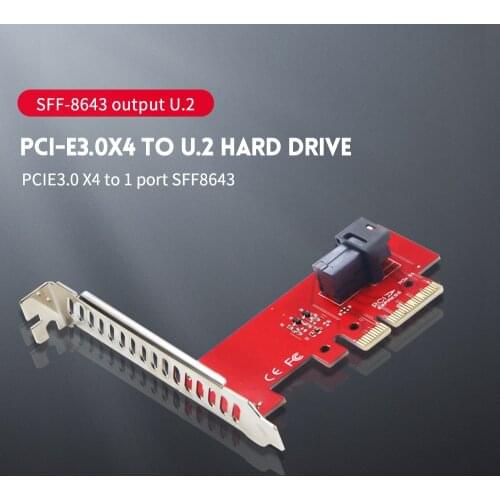 PCIe 3.0 X8 To 2 Ports U.2 SFF-8643 Dual M.2 NVMe Ssd Pci-e X8 Converter Card U2 Adapter Mini-SAS Riser Card SFF-8639 Expansion