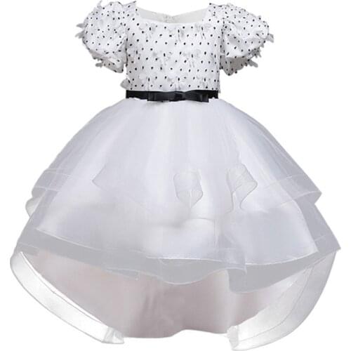 Tulle Lace Embroidery Girl Dress Kids Dress for Girls Wedding Princess Party Pageant Formal Gown For Children Dress