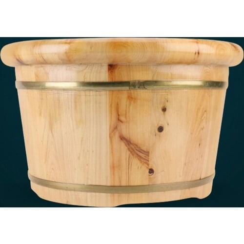 Practical Cedar Wooden Foot Basin for Foot Washing Removal Fatigue Relieving