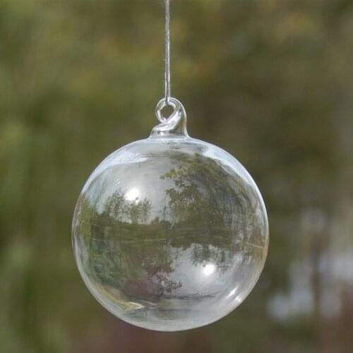 30pcs/pack Diameter=6cm Mini Size Transparent Glass Globe Hotel School Window Wedding Decoration Ball Christmas Day