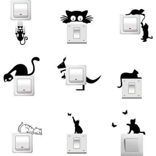 Diy cat Removable Art Vinyl Wall Stickers Living Room Bedroom Wall Art MURAL Drop Shipping